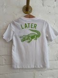 Asher - Solid White Alligator Graphic Pocket Tee