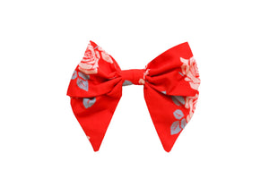 Classic Bow - Red Floral