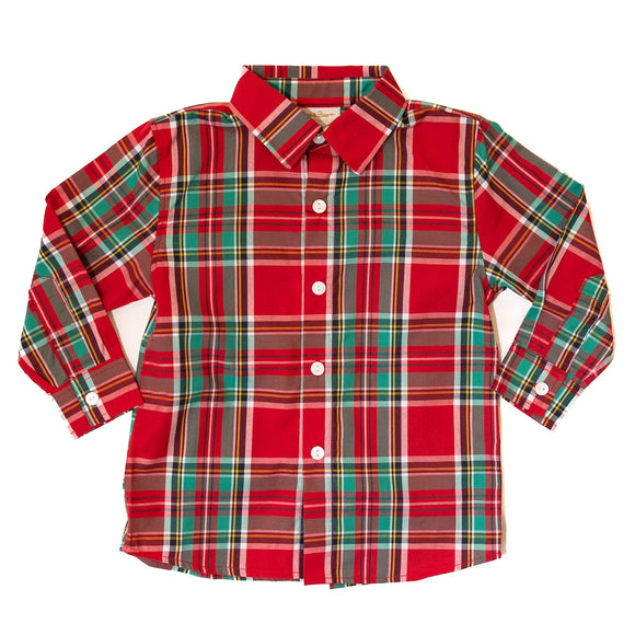 Boys Plaid Button-Up