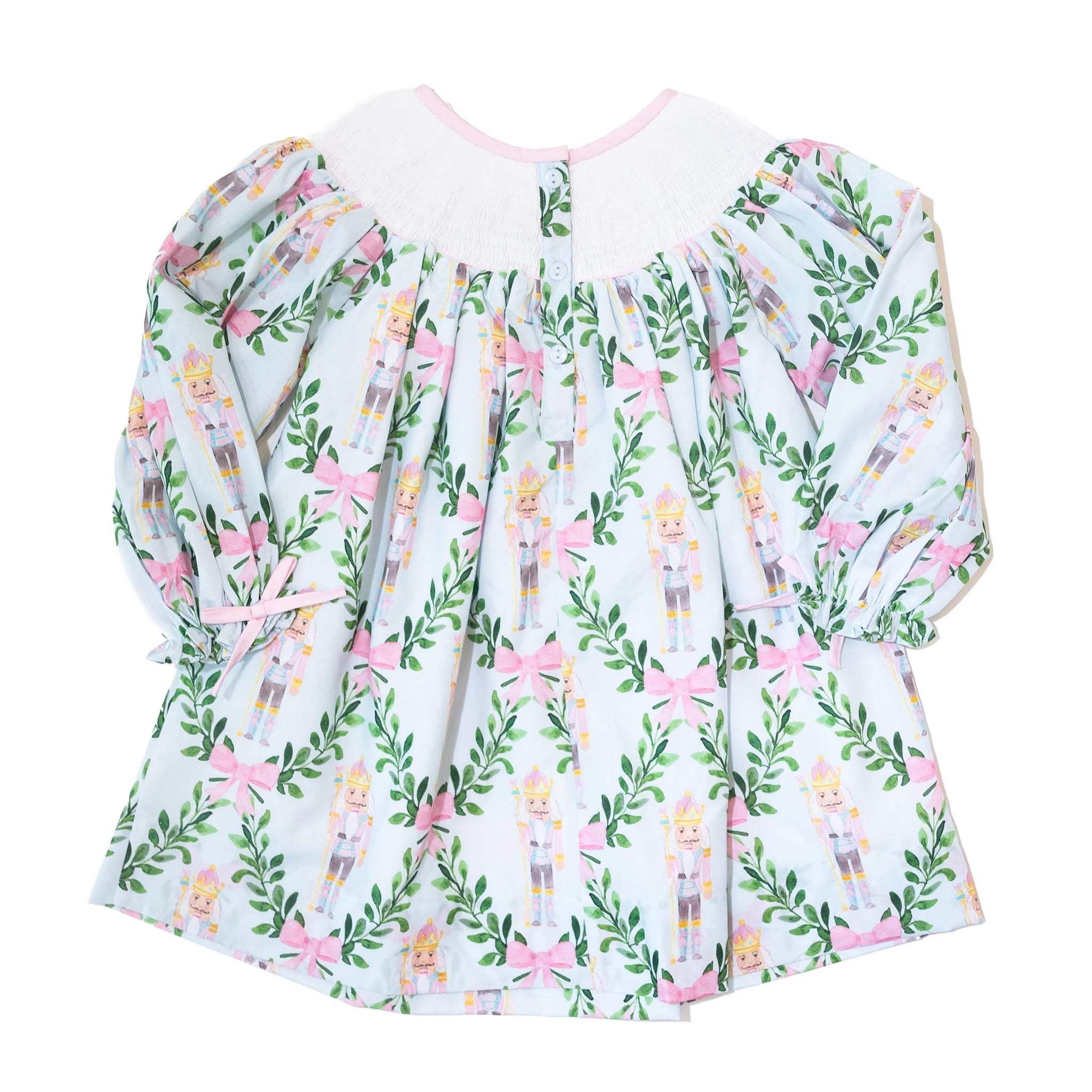 Girls Nutcracker & Bows Smocked Dress