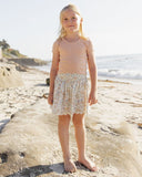 Smocked V Mini Skirt - Bloom