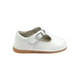 Selina Scalloped T-Strap Mary Jane - Almond or White