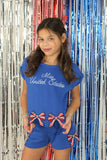 Miss United States Bow Patch Hem Top