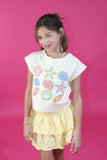 Smocked Waistband Checkered Print Skort