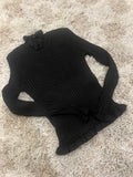 Girls Knitted Under Sweater - Black