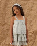 Rose Mini Skirt - Seafoam