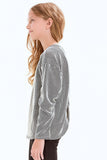 Textured Stripe Rib Open Back Top - Black + White