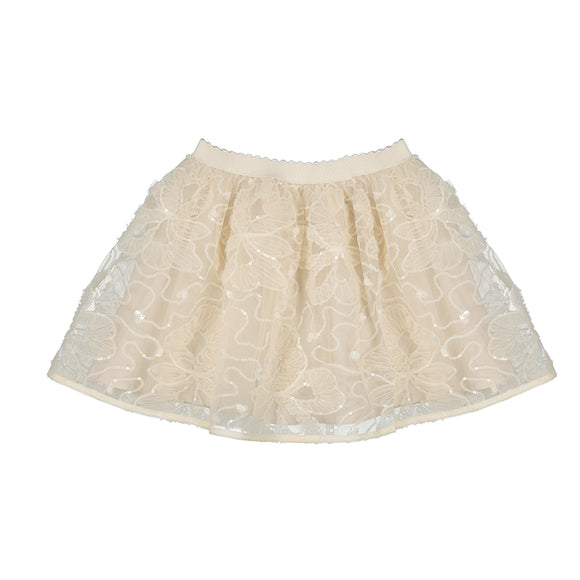 Tulle Skirt - Cream Floral