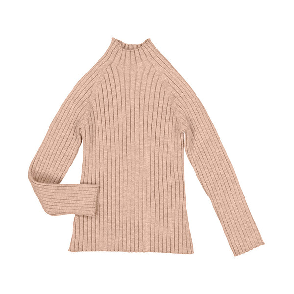 Rib Mockneck Sweater - Nude – Hooray Children's Shoppe