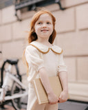 Pointelle Collared Top - Natural