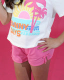 Side Bows Shorts - Azalea Pink