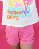 Side Bows Shorts - Azalea Pink