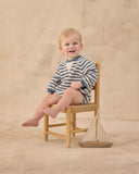 Crewneck Romper - Marine Stripe