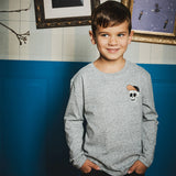 Skeleton Crew Glow-in-the-Dark Heather Grey Long-Sleeve Tee - Baby