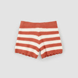 Striped Crochet Shorts - Apricot & Birch