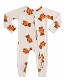 Gingham Little Boo Bear Zipper Romper