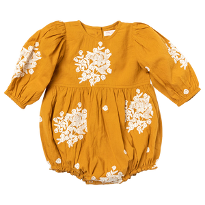 Baby Girls Brooke Bubble - Inca Gold w/ Embroidery
