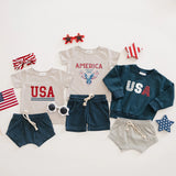 Navy Cotton Shorts- Baby Girl