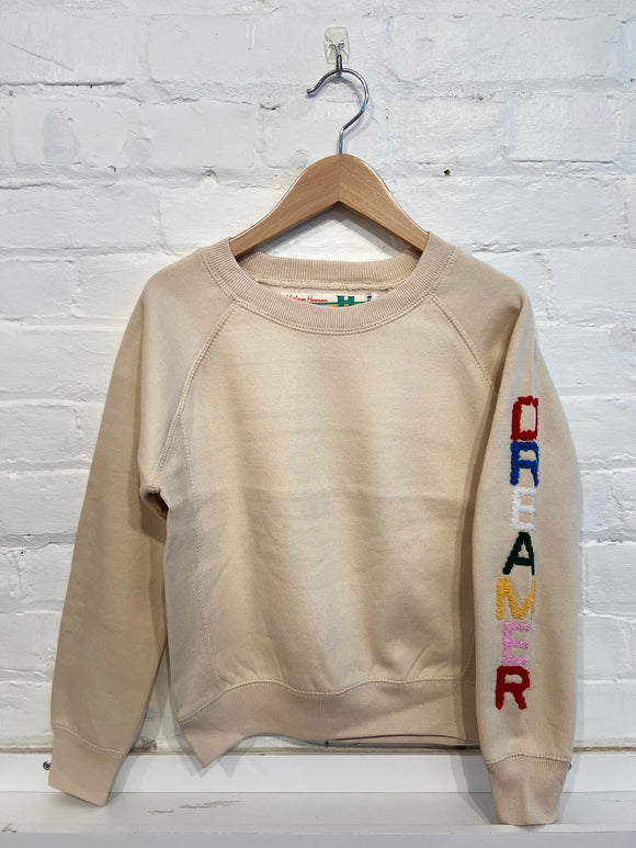 Toffee Dreamer Patched Long Sleeve Crew