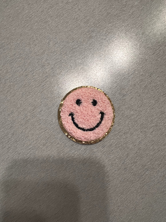 Chenille Patch - Pink Smiles