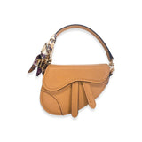 Mini Saddle Purse w/ Scarf - Beige