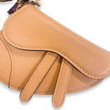 Mini Saddle Purse w/ Scarf - Beige