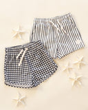 Swim Trunk - Black Gingham