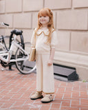 Pointelle Collared Top - Natural