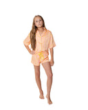Kids Silky Short Sleeve Short Set -  Sunshine Club