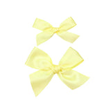 Satin Bow - Lemon Clip -Small