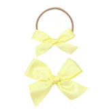 Satin Bow - Lemon Headband - Large