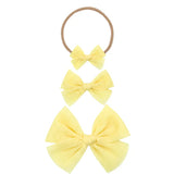 Tulle Bow - Lemon Headband -Large