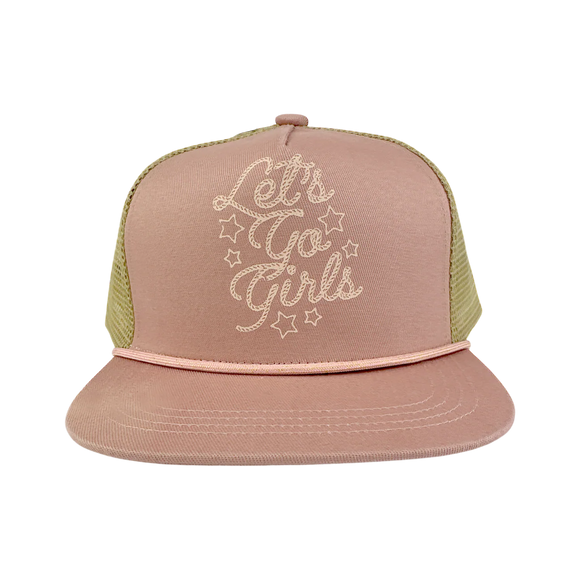 Let's Go Girls Trucker Hat - Rose