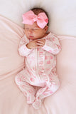 Ruffle Zipper Footie - Little Sis