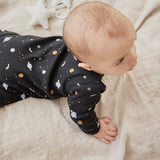 Galaxy Print on Black Footed Sleeper
