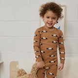 Police Car Print on Amber PJ Set