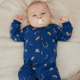 Football Play Print on Blue Sleeper