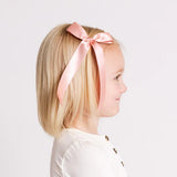 Satin Bow - French Pink Sash Clip - Small