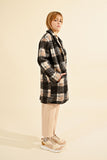 Girls Woven Coat - Black