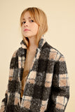 Girls Woven Coat - Black