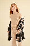 Girls Woven Coat - Black