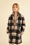 Girls Woven Coat - Black