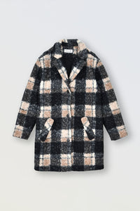 Girls Woven Coat - Black