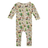 Print Convertible Coverall - Natural Grazing Cows