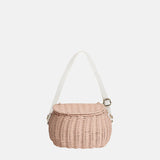 Mini Chari Rattan Bag - Rose