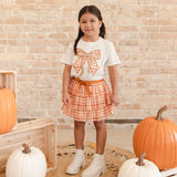Cinnamon Plaid Tiered Tutu Skirt