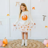 Pumpkin Sequin Scalloped Tutu Skirt