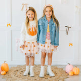 Pumpkin Sequin Scalloped Tutu Skirt