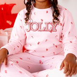 Candy Cane Christmas Flare Legging - Girls