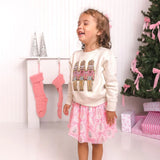 Pastel Nutcracker Patch Christmas Sweatshirt - Girls